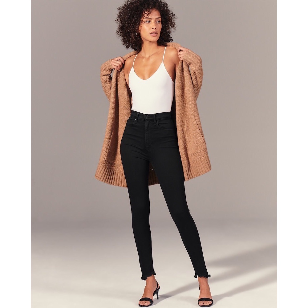 High rise skinny jeans